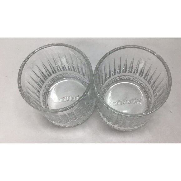 Grand Marnier Cocktail Lowball Rocks Glasses 8oz Set of 2 Diamond Cut NEW - Picture 6 of 7